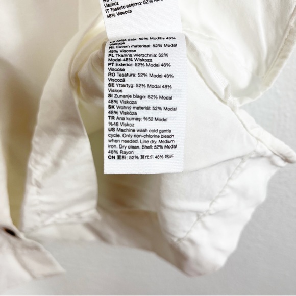 & Other Stories White Cropped Button Down Blouse - Picture 4 of 8